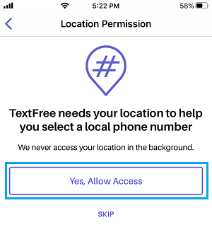 允许 TextFree 访问位置
