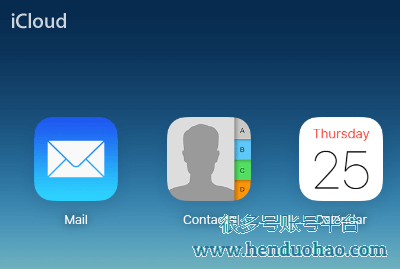 iCloud 中的“联系人”选项卡