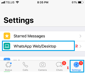 在 iPhone 上打开 WhatsApp 网页